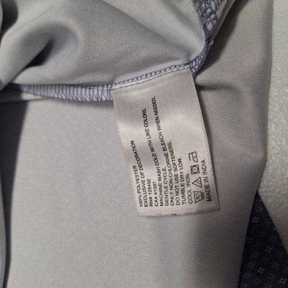 Greg Norman Play Dry Golf Shirt Blue Mens Large Pullover Button Collar Shark - Picture 7 of 8